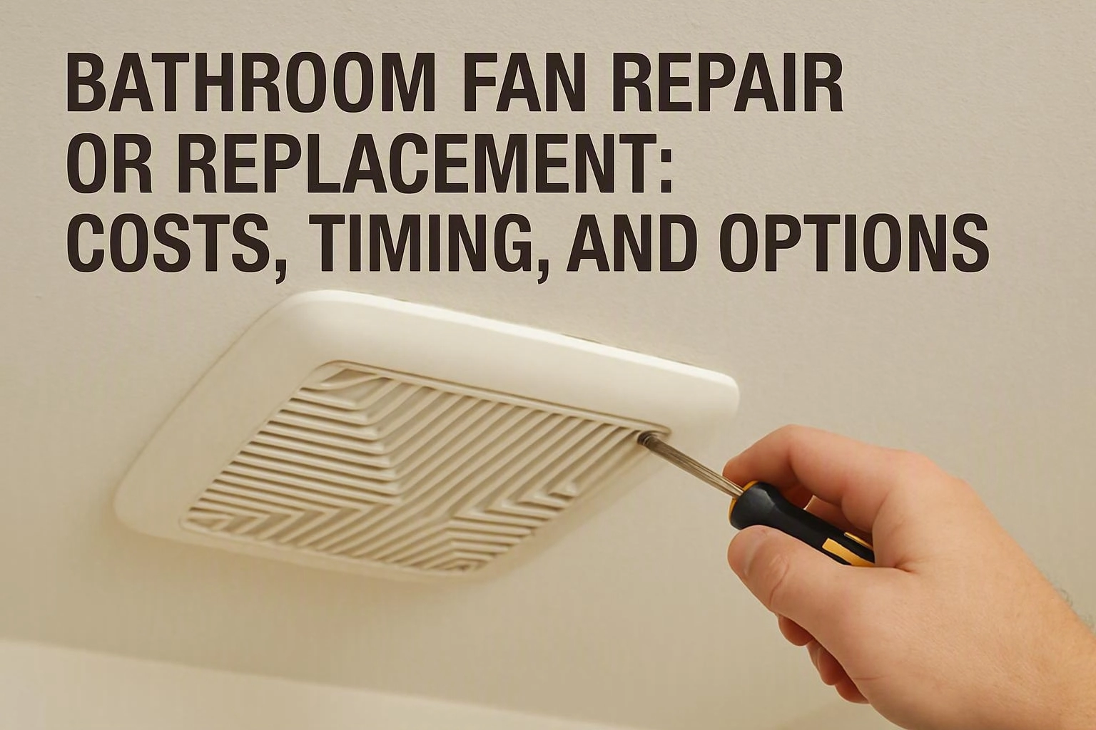 Bathroom Fan Repair or Replacement: Costs, Timing, and Options