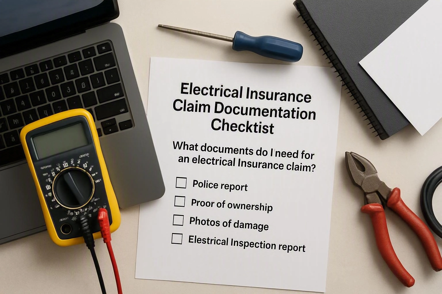 Electrical Insurance Claim Documentation Checklist