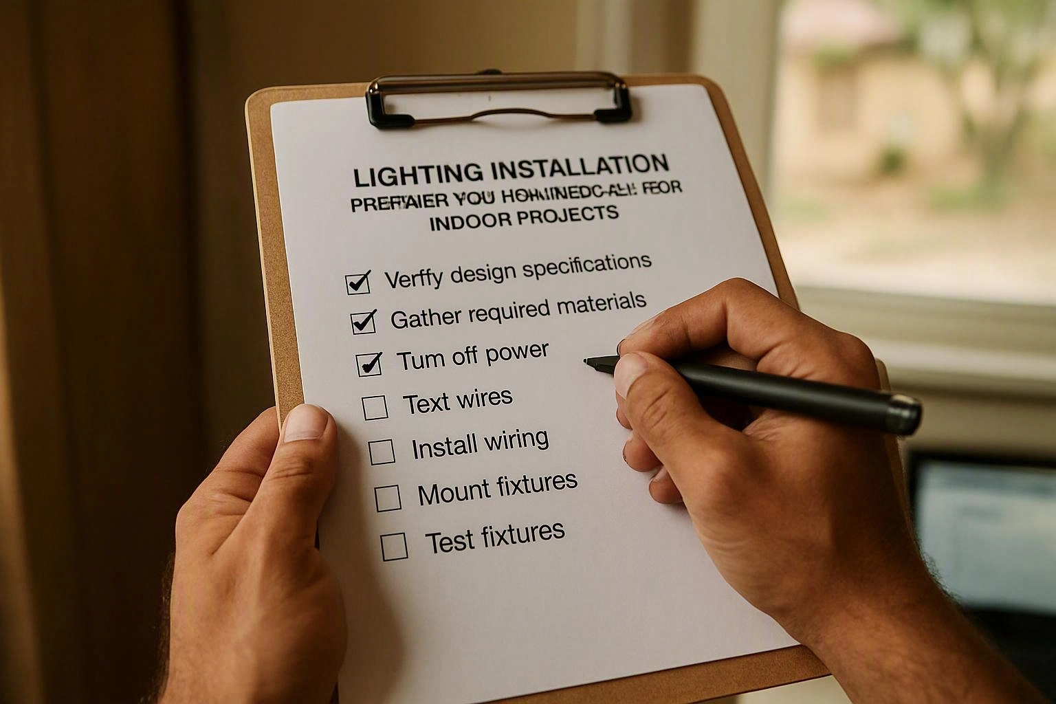 Lighting Installation Preparation Checklist for Indoor Projects