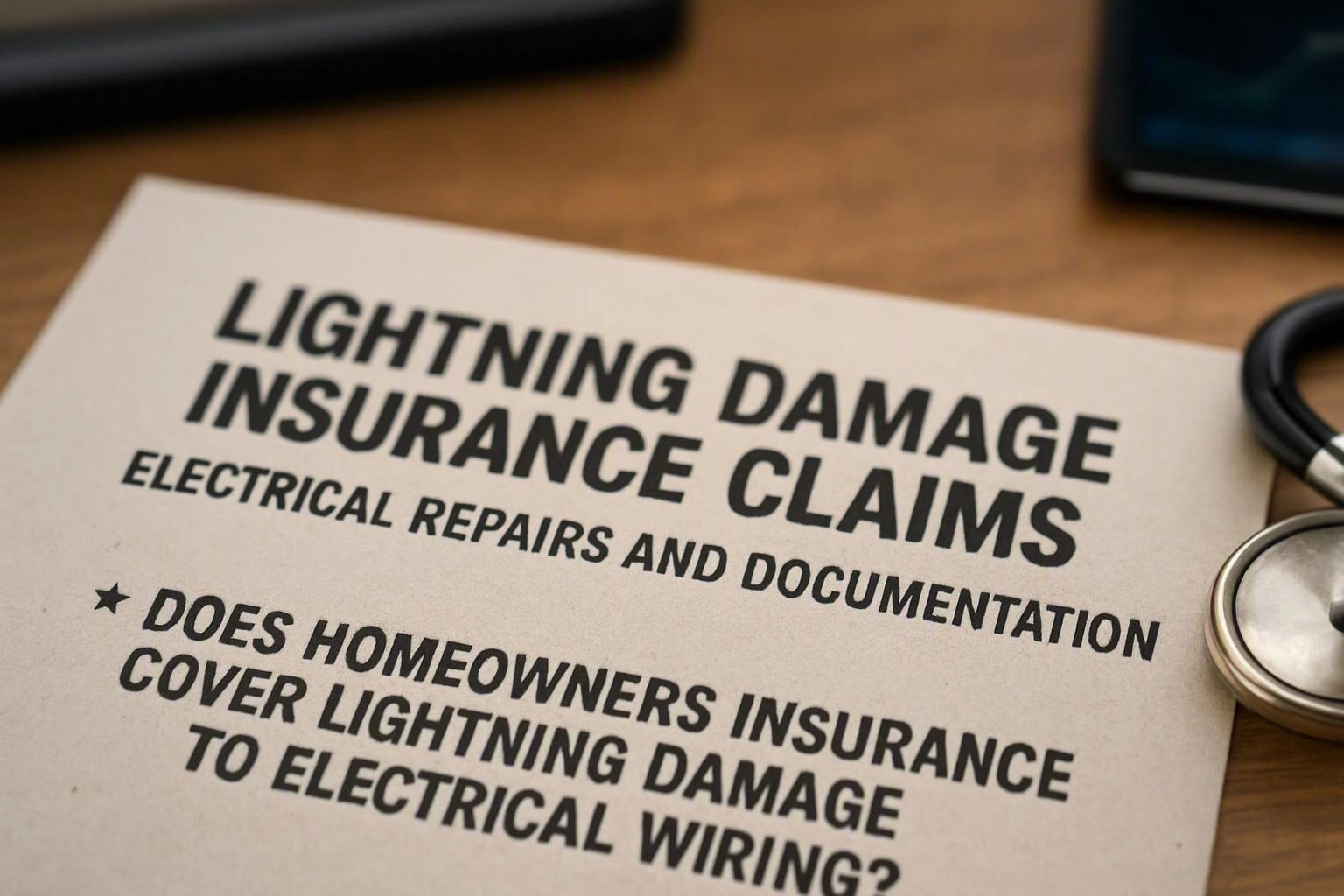 Lightning Damage Insurance Claims: Electrical Repairs and Documentation