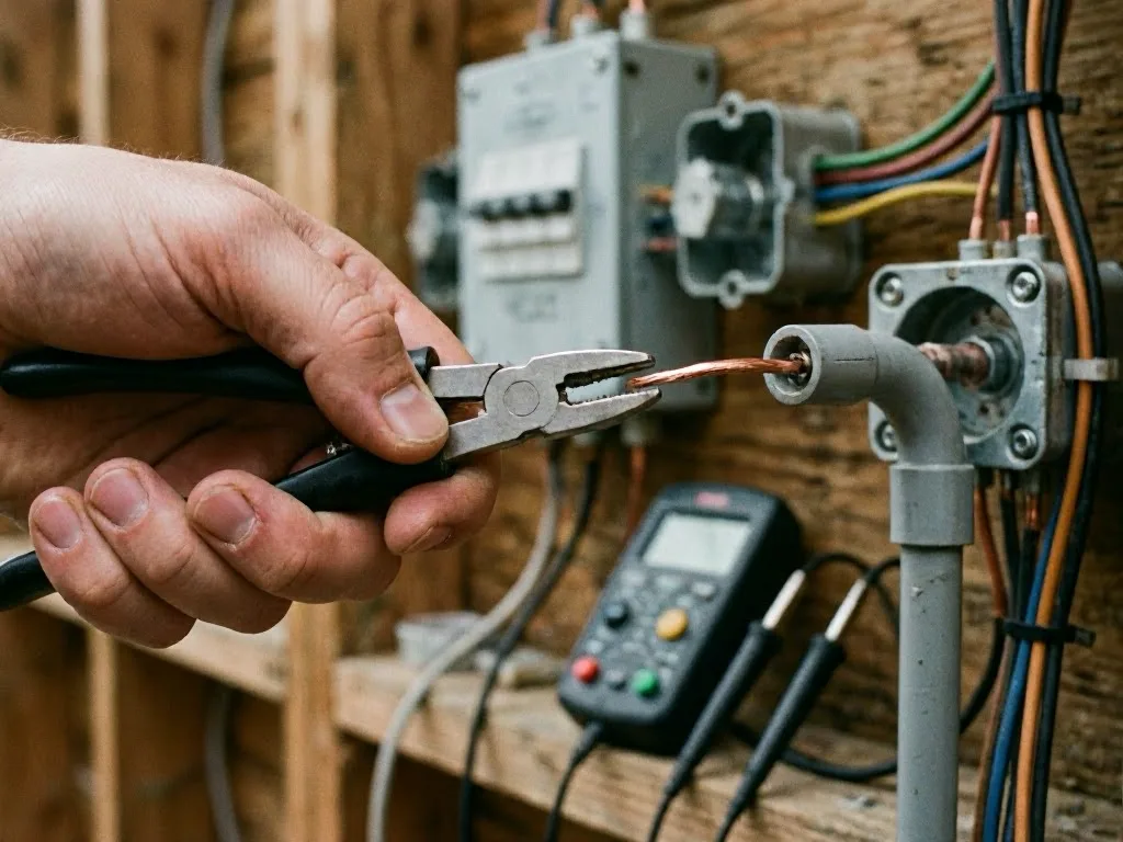 Technician repairing a ceiling light in a shop — Can Prompt Service Cover a Light Bulb Replacement?